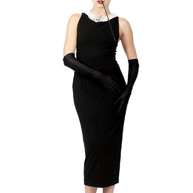 Holly Iconic Black Dress In Cotton Inspired By Breakfast At Tiffany’s