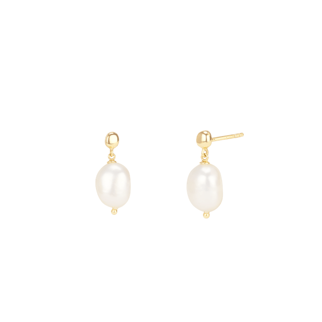 Organic Pearl Drop Earrings