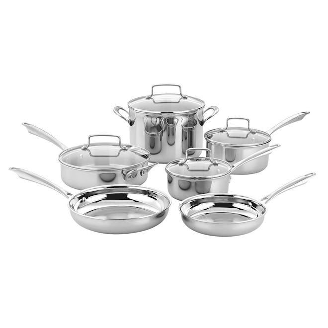 Cuisinart Tri-Ply Stainless Steel Cookware Set (10 Pieces)