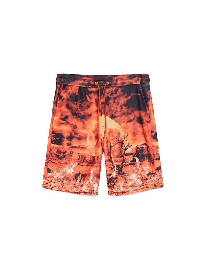 Billie Eilish x Bershka Flame Print Bermudas