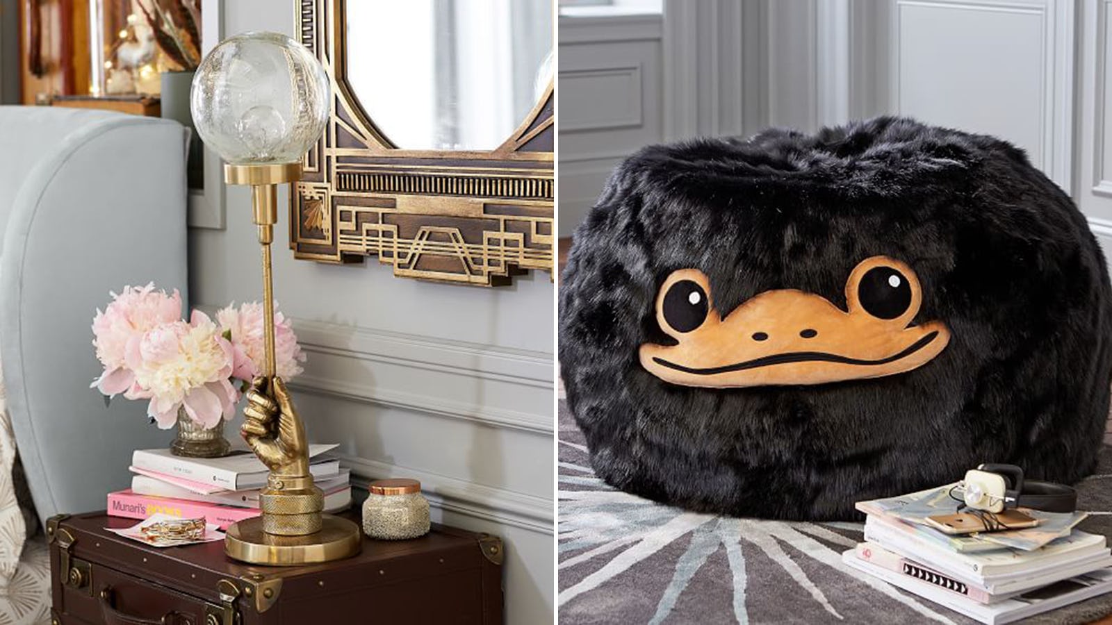 pottery barn niffler bean bag