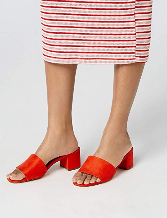 find. Hot Coral Mules