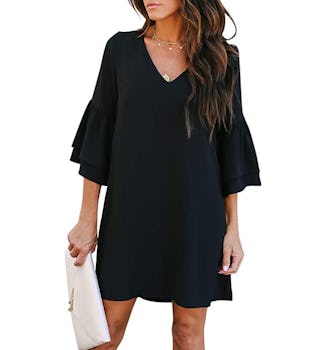 BELONGSCI Bell Sleeve Shift Dress