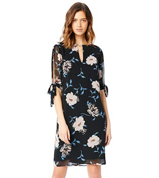 Truth & Fable Sheer Sleeve Tunic Dress