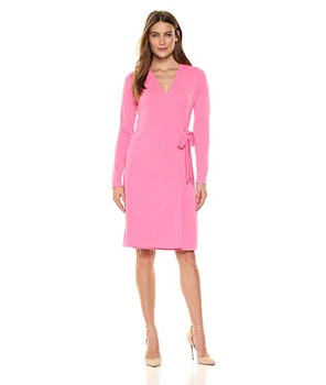 Lark & Ro Signature Long Sleeve Wrap Dress