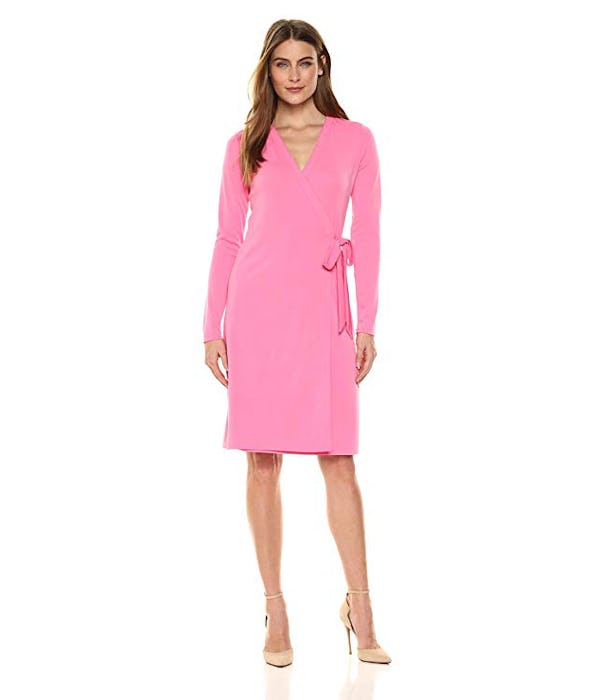 Lark & Ro Signature Long Sleeve Wrap Dress