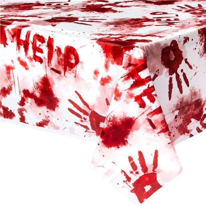 Bloody Hand Print Table Cover