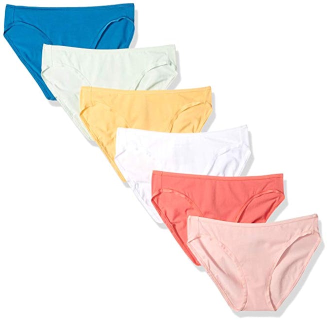 Amazon Essentials Cotton Stretch Bikini Panty (6-Pack)