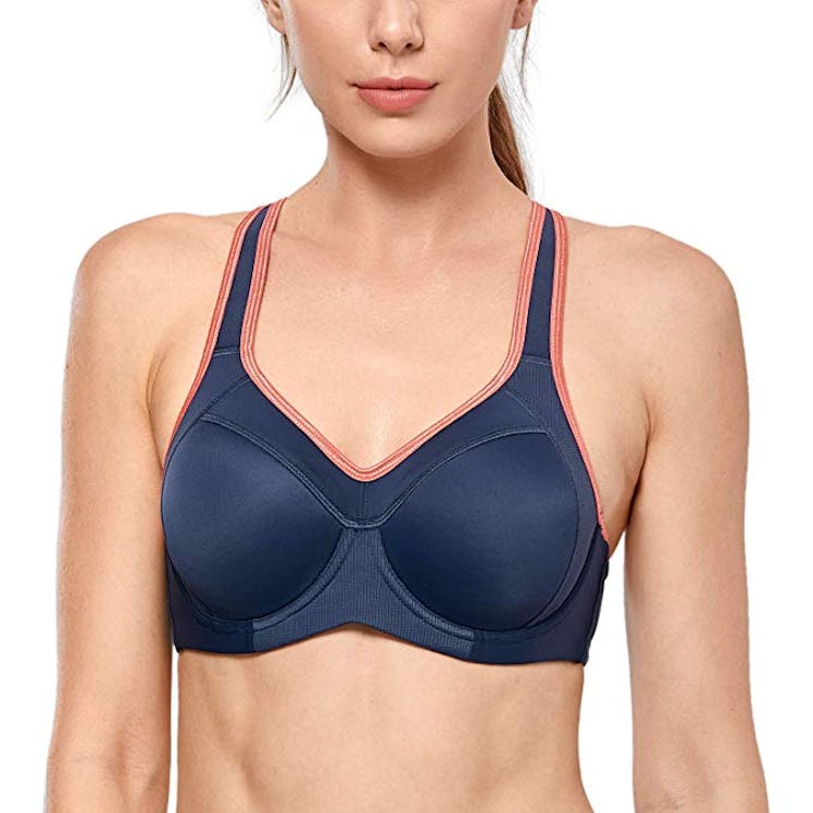 SYROKAN Women's Full Support Underwire Sports Bra