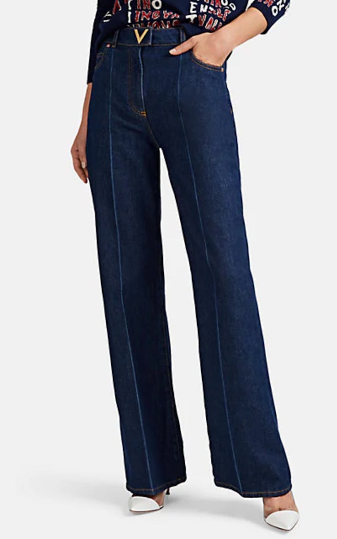 Denim Wide-Leg Pants