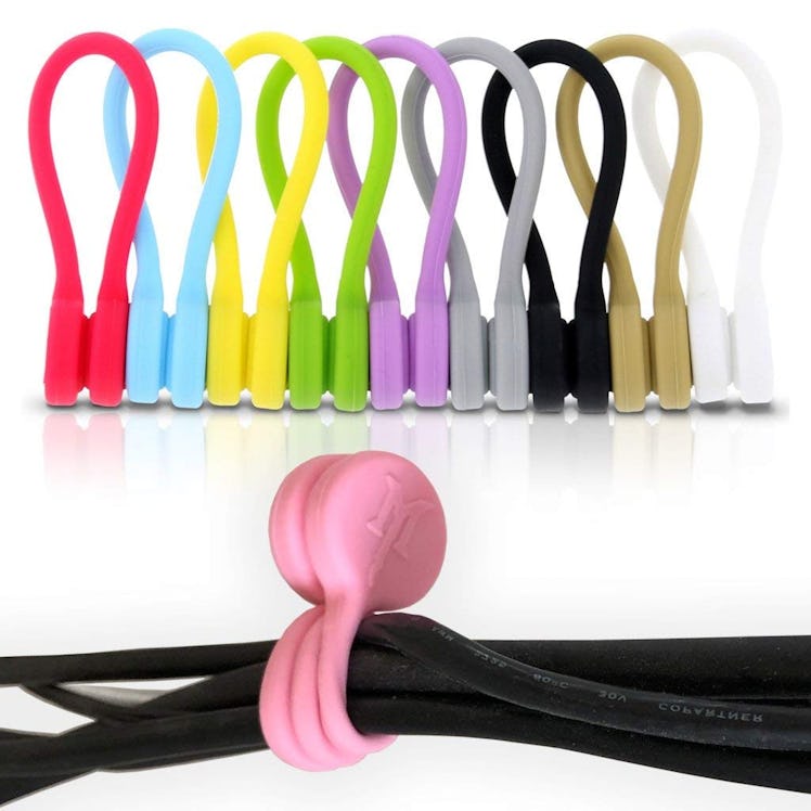 TwistieMag Magnetic Silicone Twist Ties (10-Pack)