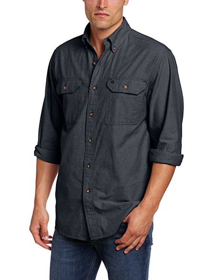 Carhartt Men's Fort Lightweight Chambray Button Front Relaxed Fit Shirt