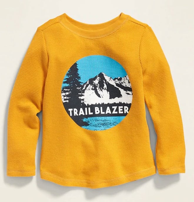 Thermal-Knit Long-Sleeve Tee for Toddler Boys
