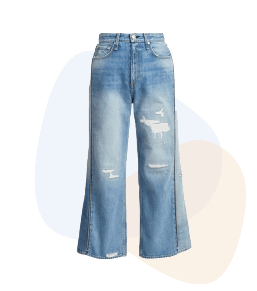 Rag & Bone Side-Zip Haru Wide-Leg Crop Jeans