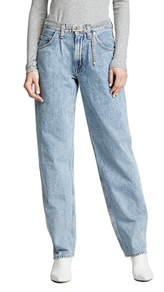 Baggy Oversized Jeans with Pleats
