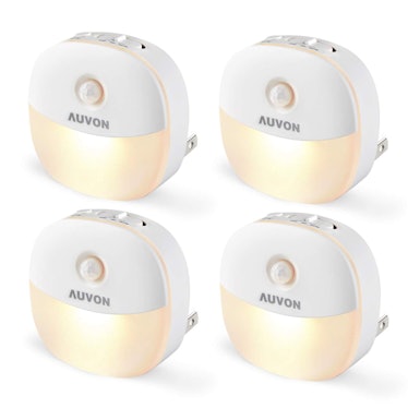 AUVON Plug-In LED Motion Sensor Night Light (4 Pack)
