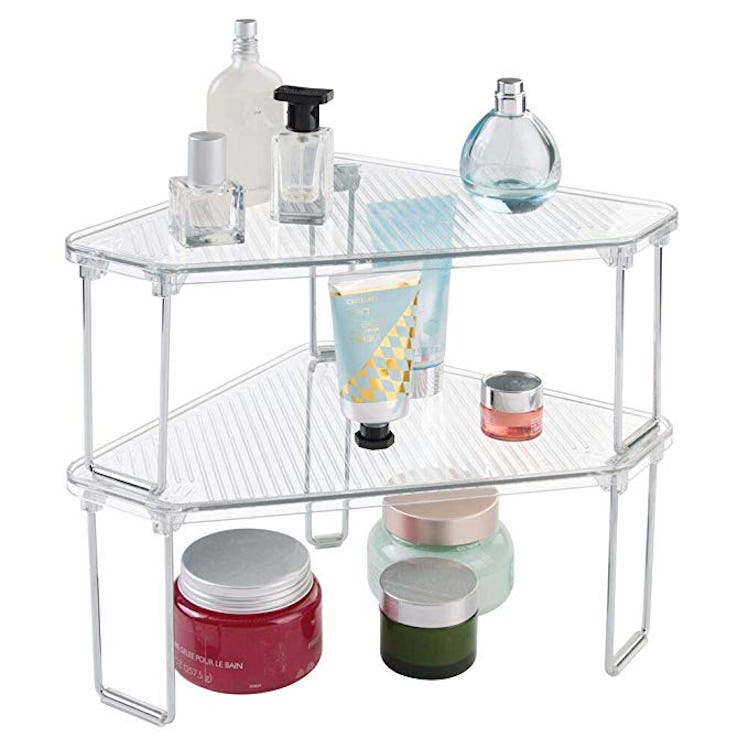 mDesign Corner Organizer Shelves (2-Pack)