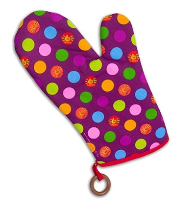 Purple with Dots Oven Mitt