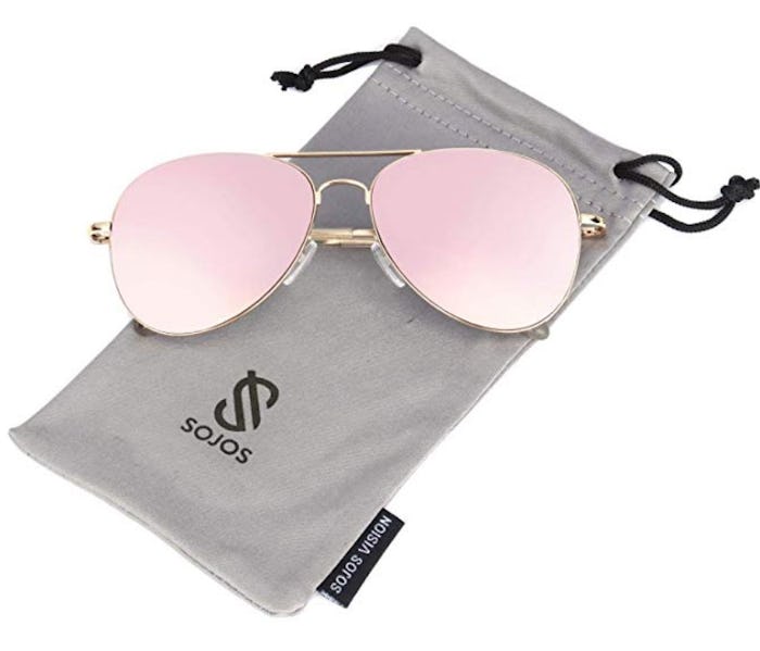 SOJOS Classic Aviator Mirrored Sunglasses