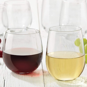 Libbey Stemless 12-Piece Wine Glass Party Set