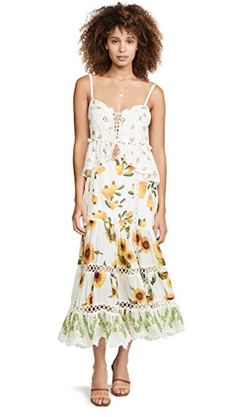 FARM Rio Sunflower Mix Print Dress  