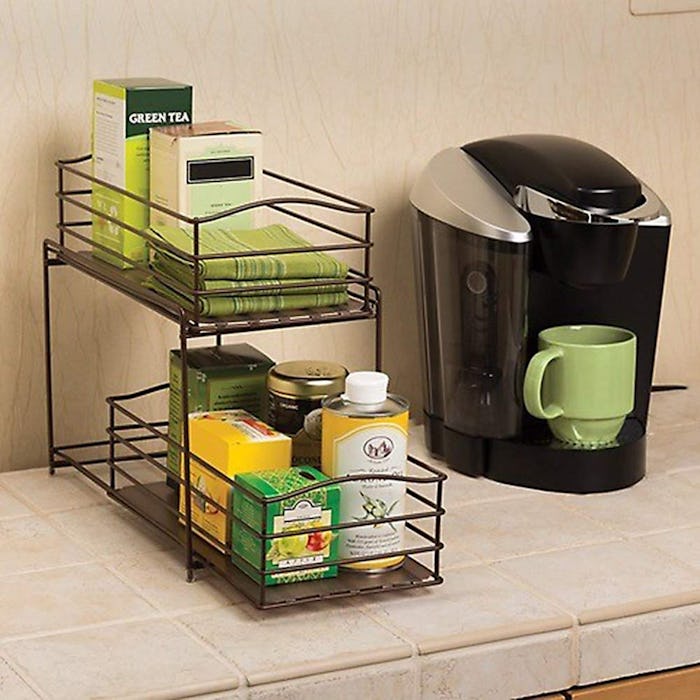 Seville Classics Sliding Basket Drawer and Cabinet Organizer 