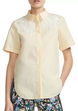 Civers Embroidered Short-Sleeve Button-Down Shirt
