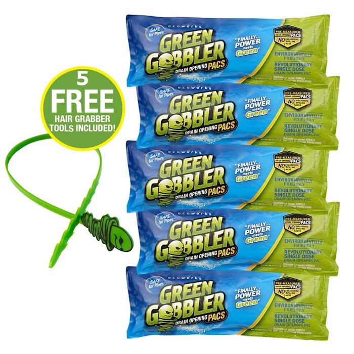 Green Gobbler Drain Opening Packs (5-Pack)