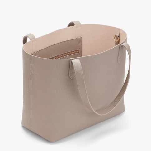 structured leather tote