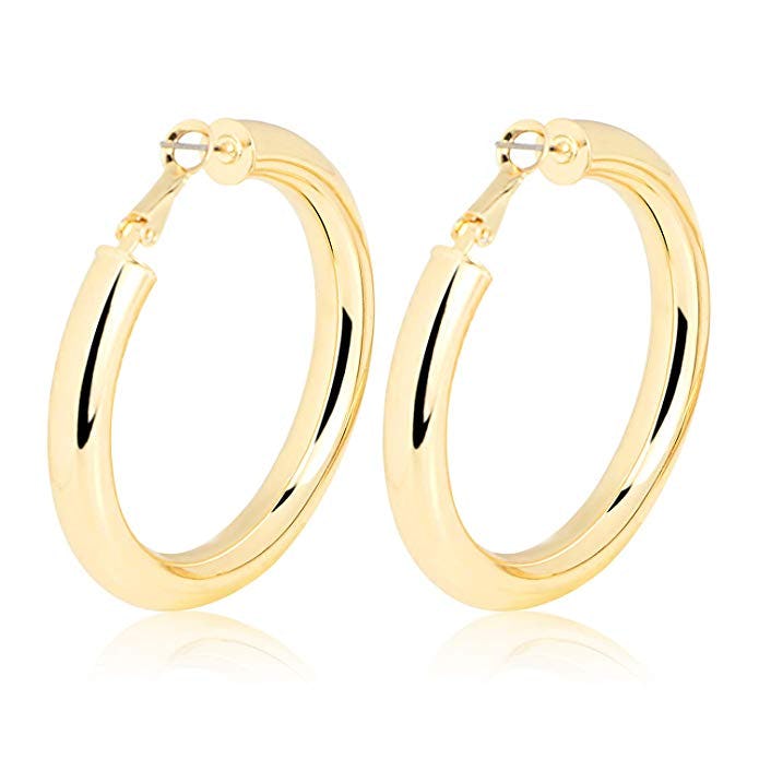 Me & Hz Fashion Gold Silver Hoop Earrings 