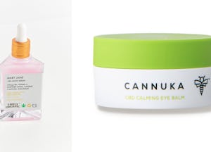 The Truly Organic Mary Jane CBD Glow Serum and the Cannuka Calming Eye Balm