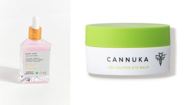 The Truly Organic Mary Jane CBD Glow Serum and the Cannuka Calming Eye Balm