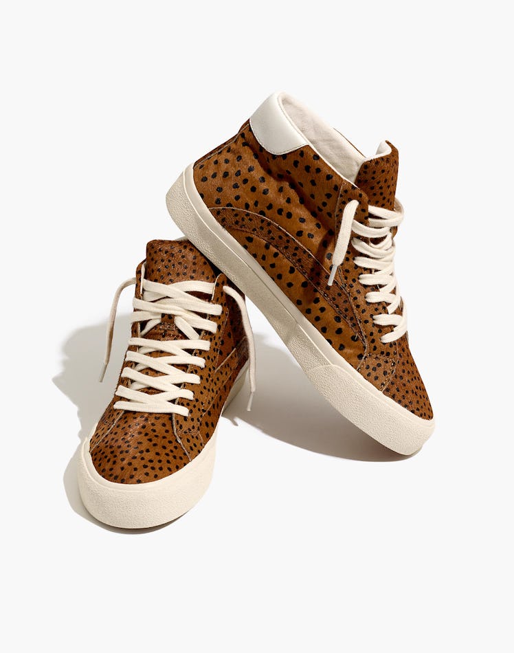 Sidewalk High Top Sneakers in Spot Dot Calf Hair