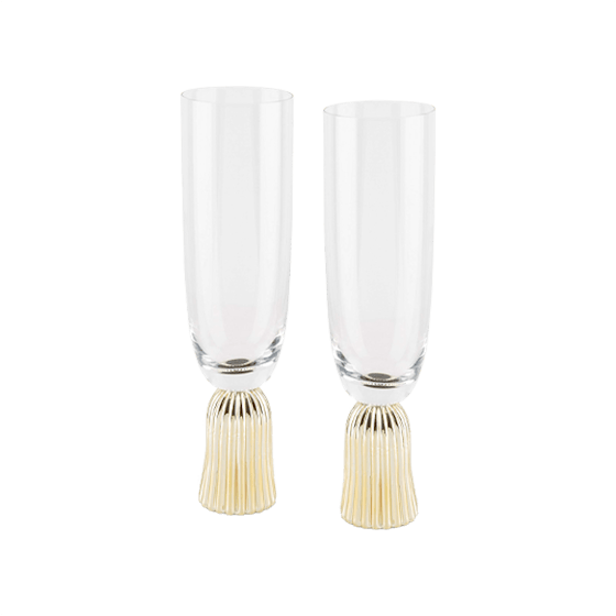 Iko Scalloped Champagne Flutes 