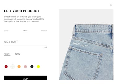 Zara online custom denim