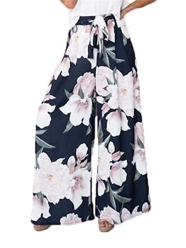 BerryGo Women's Boho High Waist Wide Leg Pants 