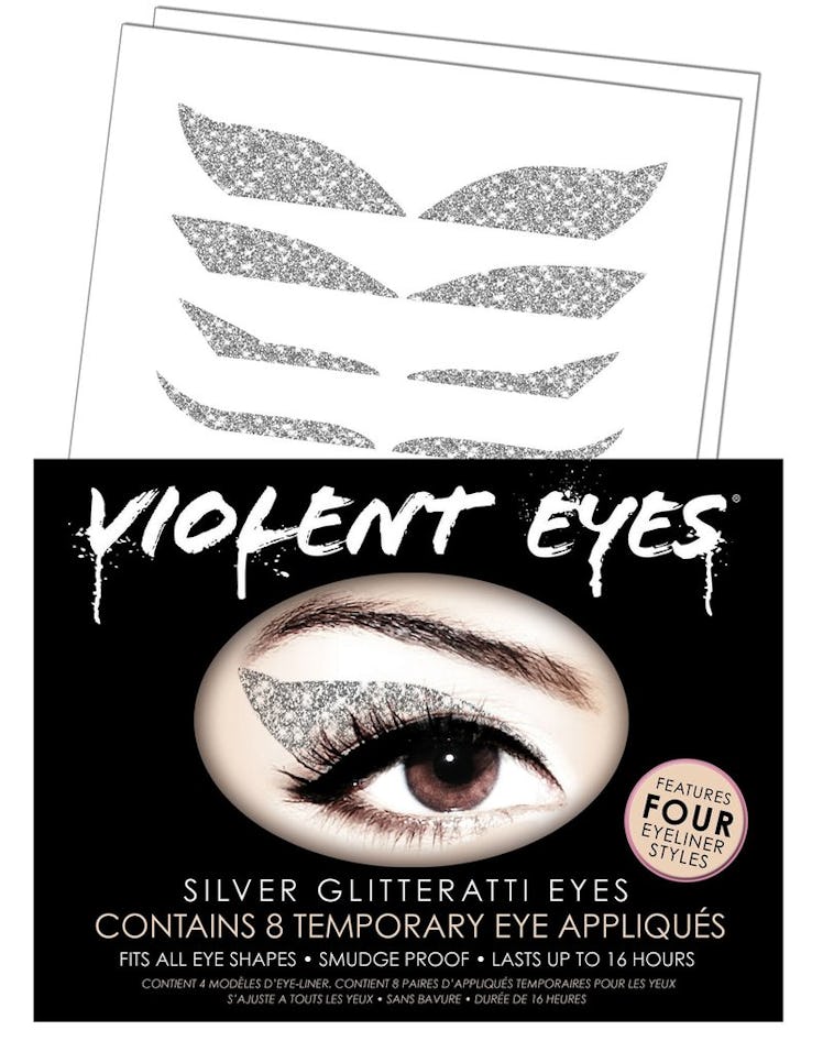 Violent Eyes Silver Glitterati Appliqués 