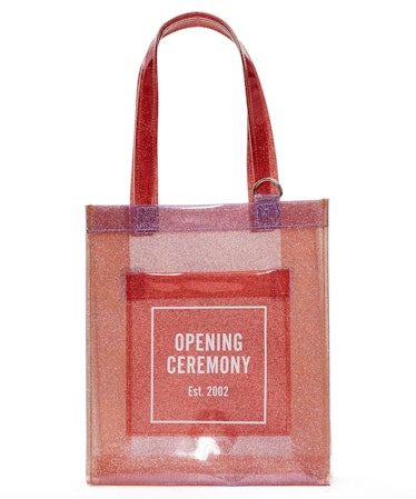 Opening Ceremony Clear Glitter Logo Tote