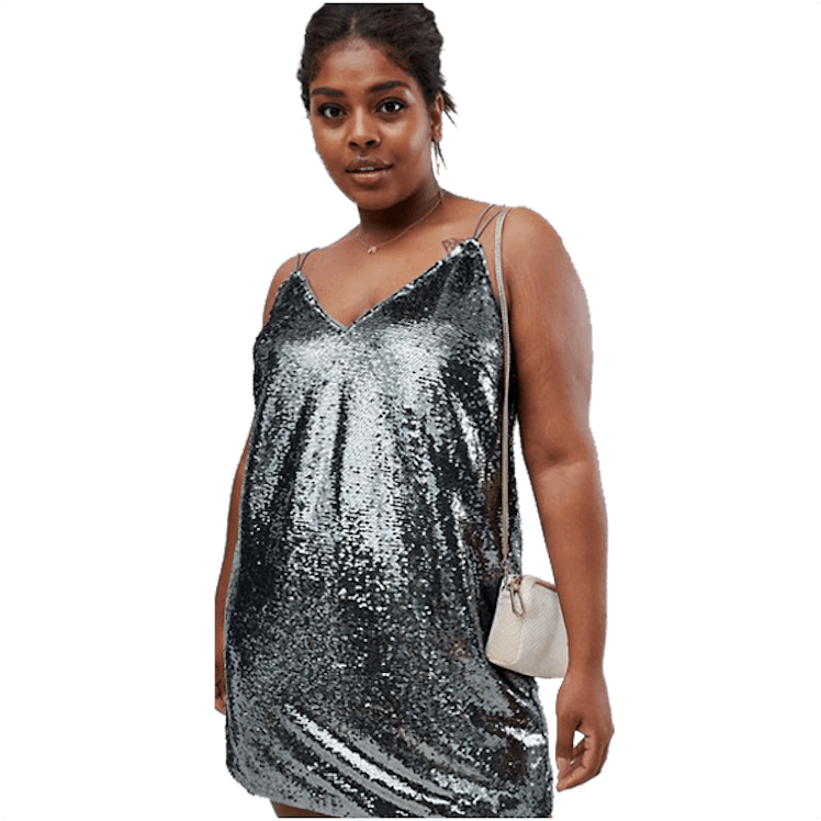 ASOS DESIGN Curve all over sequin cami mini dress