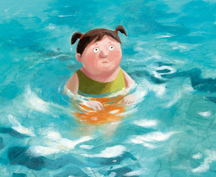 An illustration from 'Abigail the Whale' by Davide Cali & Sonja Bougaeva