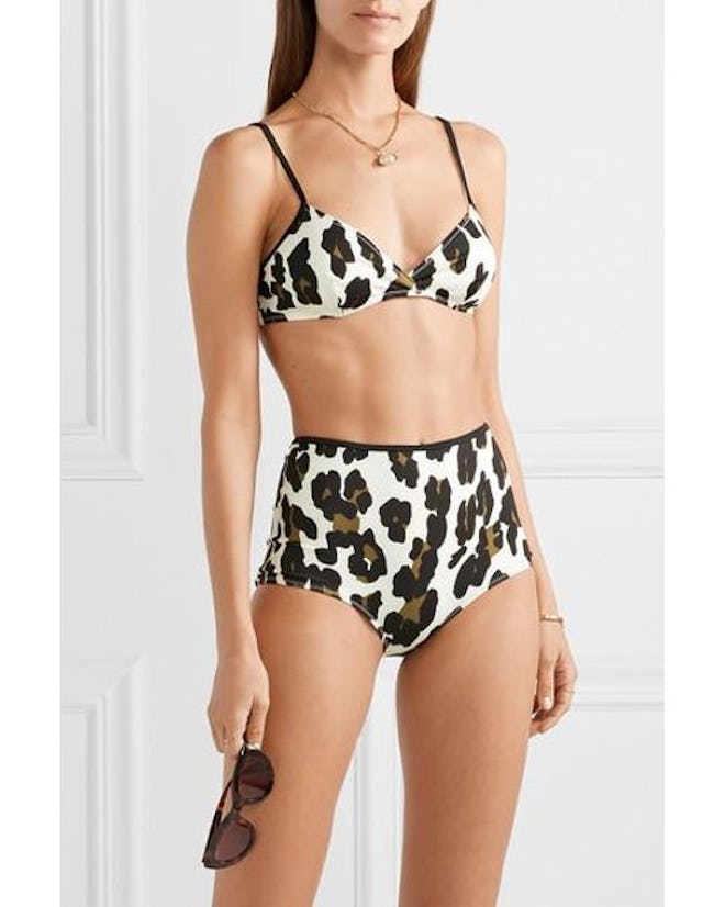 The Brigitte Leopard-Print Bikini Top & Briefs