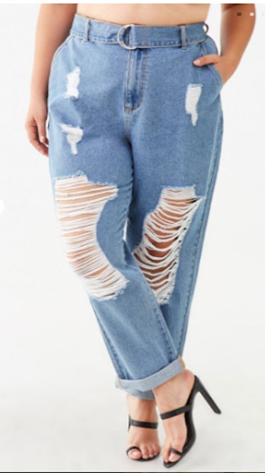 Forever 21 Plus Size Distressed Jeans