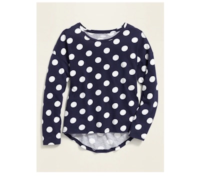 Printed Softest Long-Sleeve Crew-Neck Tee for Girls