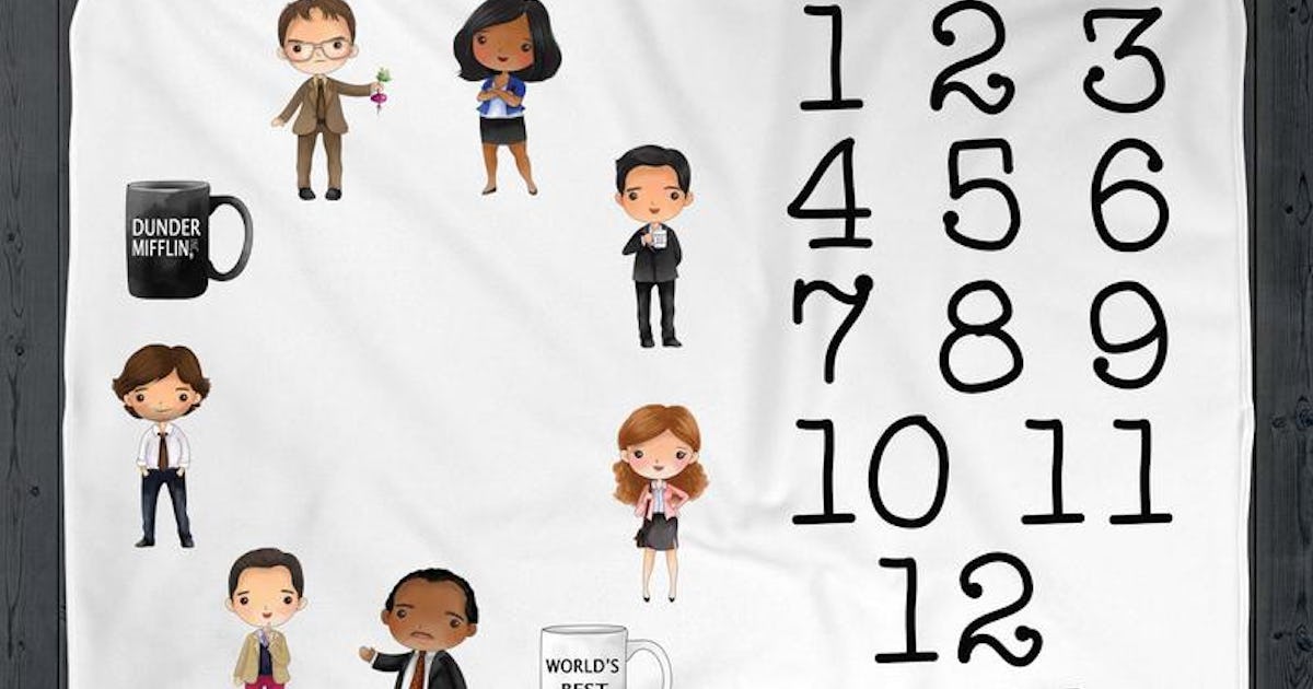 The Office Monthly Milestone Blanket Is Perfect For Tiny Dunder Mifflin Employees The Office Monthly Milestone Blanket Is Perfect For Tiny Dunder Mifflin Employees