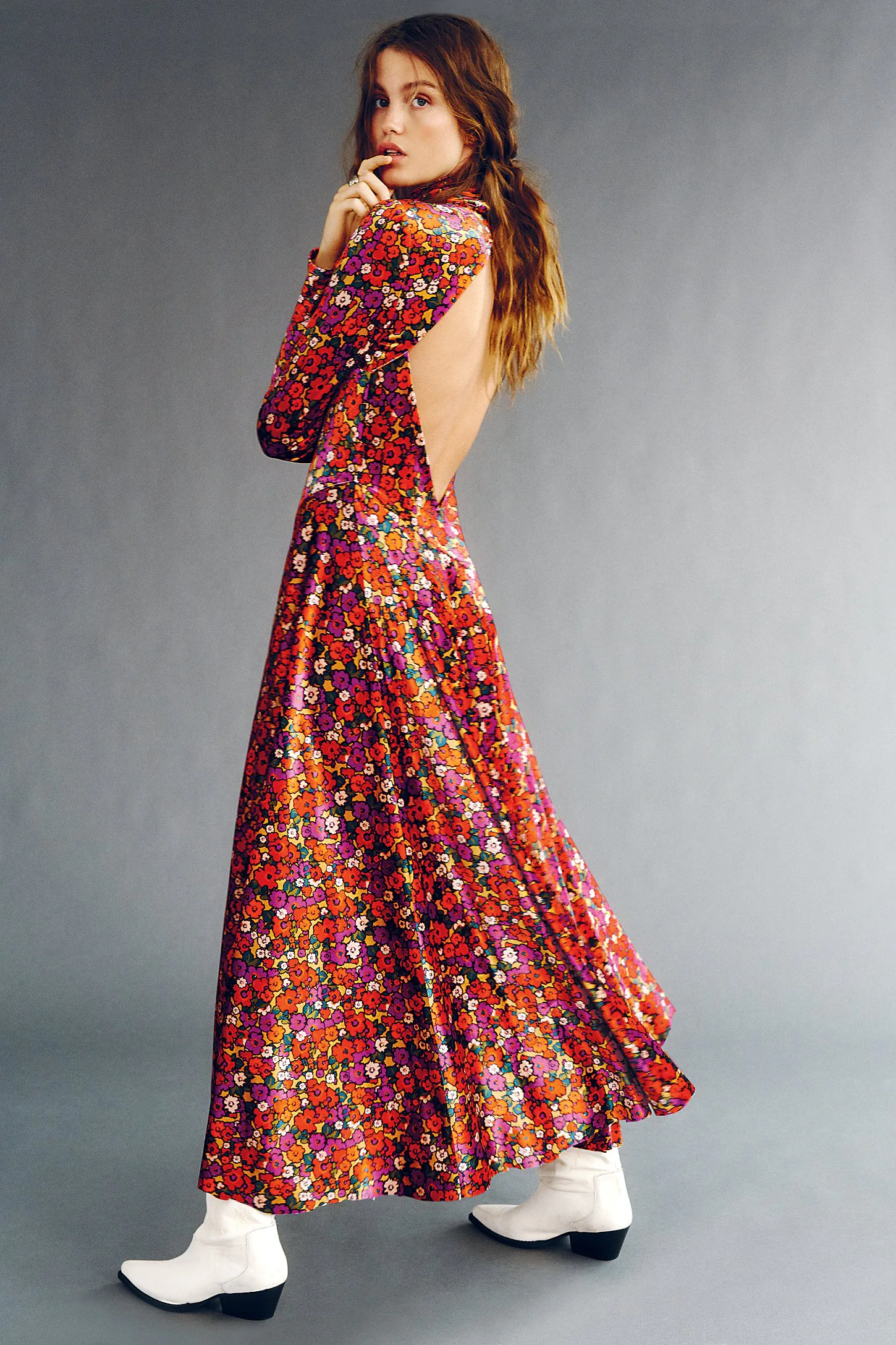 long sleeve fall dresses 2019 Ladivine - CD0192 Sheer Bishop Sleeve Gown main image 0