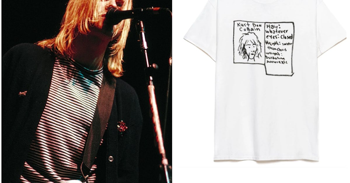 the kurt cobain kurt was here clothing line features the icon s actual drawings diary entries
