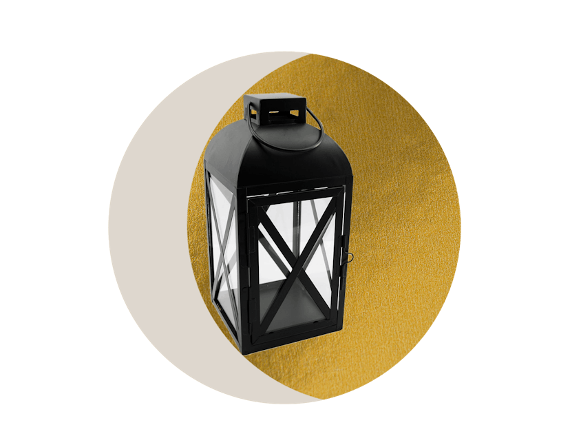 Black Metal Lantern