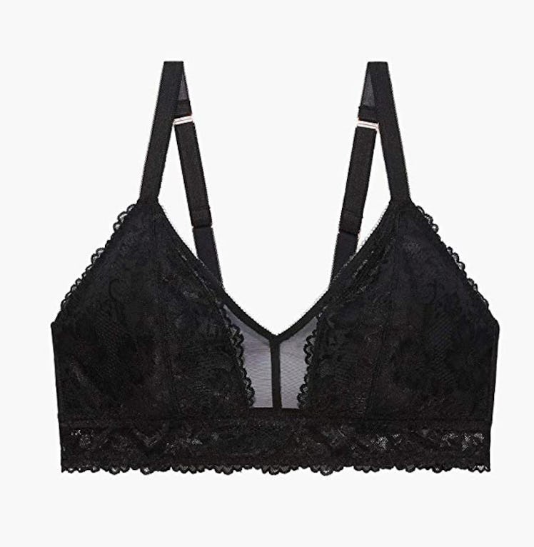 Savage X Fenty Women's Curvy Floral Lace and Mesh Bralette