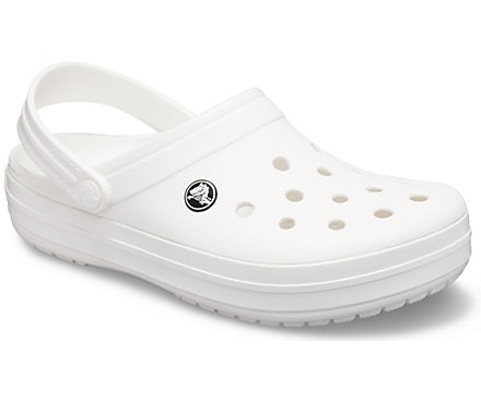 white crocs with flowers