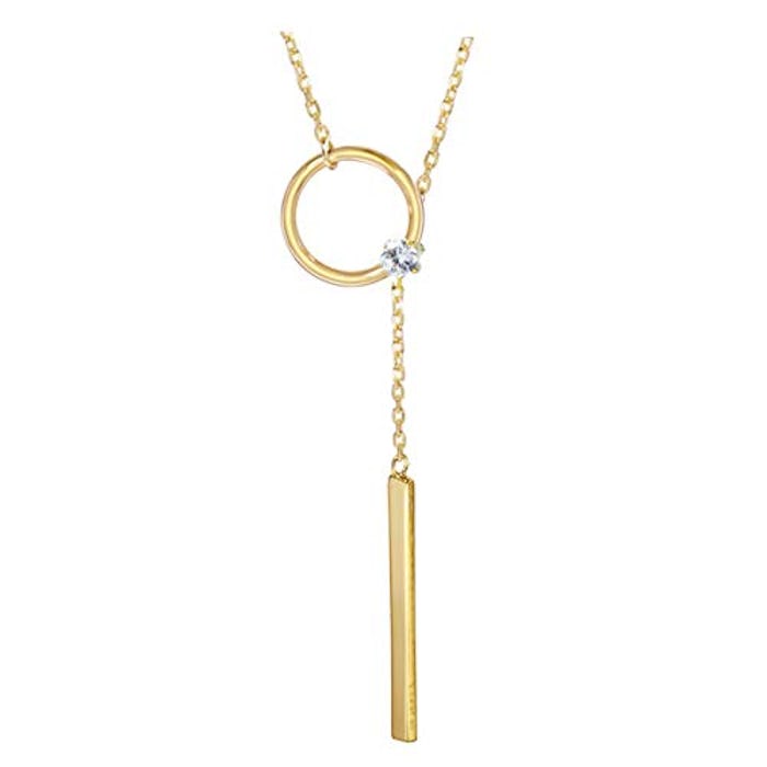 S.Leaf Lariat Necklace